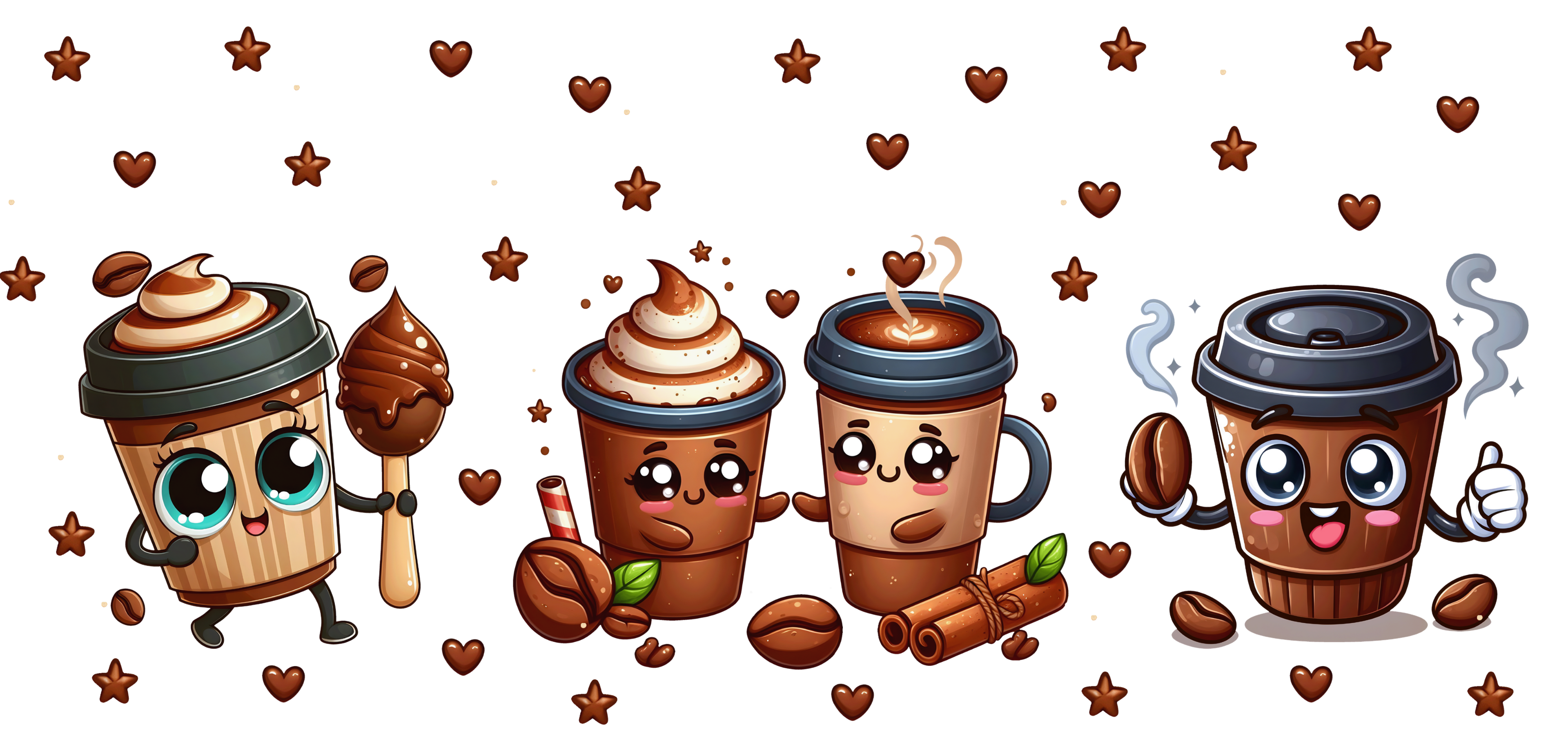 Coffee UV DTF Stickers